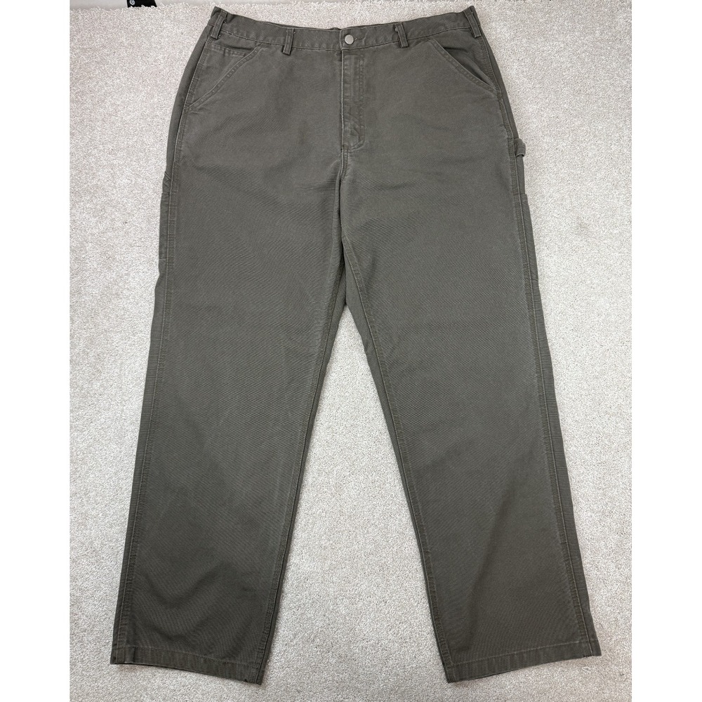 Rasco FR Flame Resistant  Pants Men's 40x32 Green Duck Canvas Carpenter CGF1216
